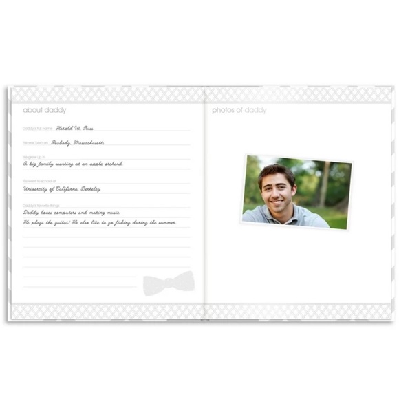 Pearhead Gray Chevron Baby Book - Picture 3 of 15
